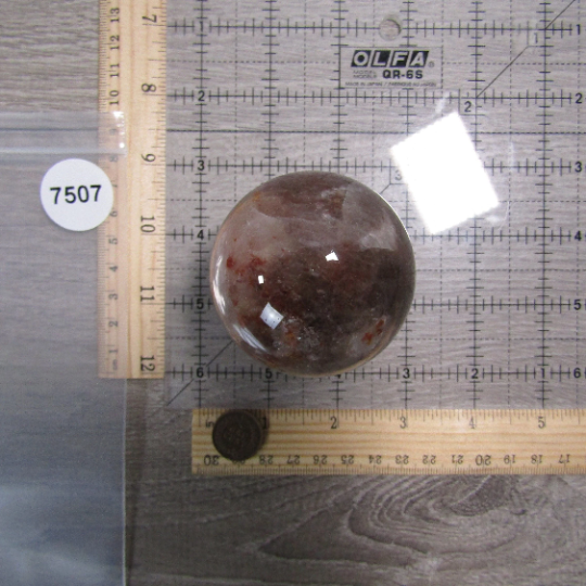 Hematoid Quartz Sphere Large Display Size