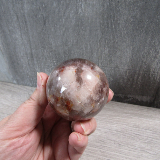 Hematoid Quartz Sphere Large Display Size