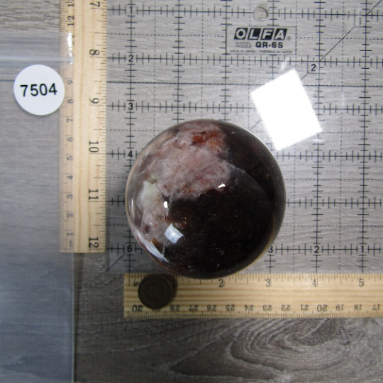 Hematoid Quartz Sphere Large Display Size