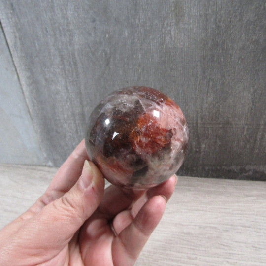 Hematoid Quartz Sphere Large Display Size