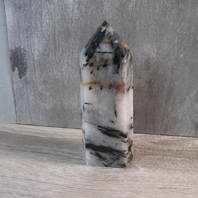 Tourmalinated Quartz Obelisk Large Display Size