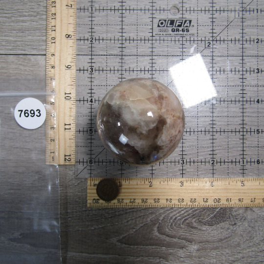 Hematoid Quartz Sphere Large Display Size