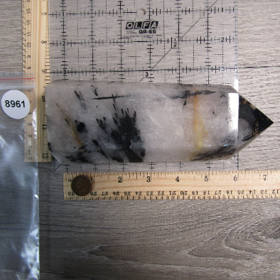 Tourmalinated Quartz Obelisk Large Display Size