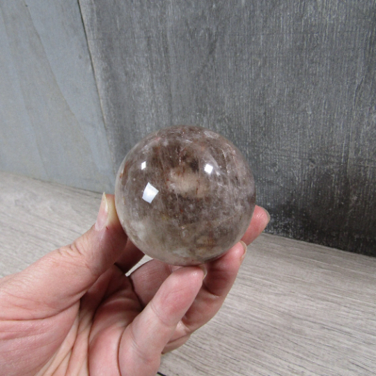 Hematoid Quartz Sphere Large Display Size