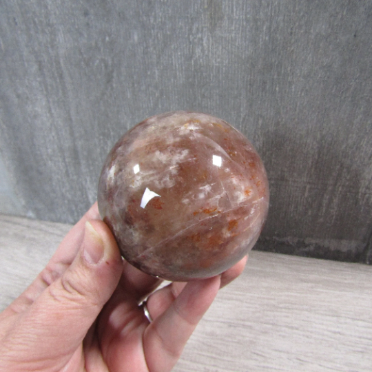 Hematoid Quartz Sphere Large Display Size