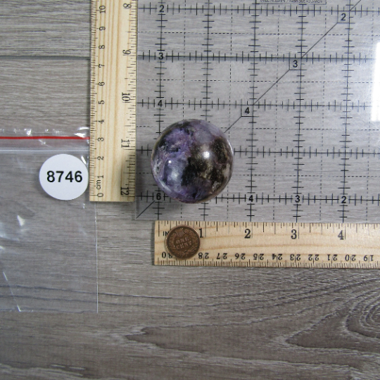 Charoite Sphere Display Size