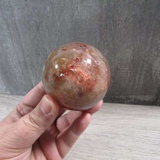 Hematoid Quartz Sphere Large Display Size