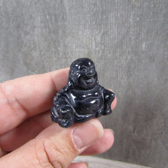 Gemstone Small Figurine Happy Buddha