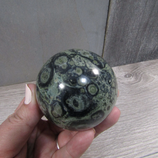 Kambaba Jasper Sphere Large Display Size