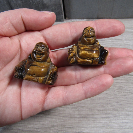 Gemstone Small Figurine Happy Buddha