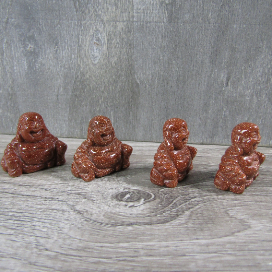 Gemstone Small Figurine Happy Buddha