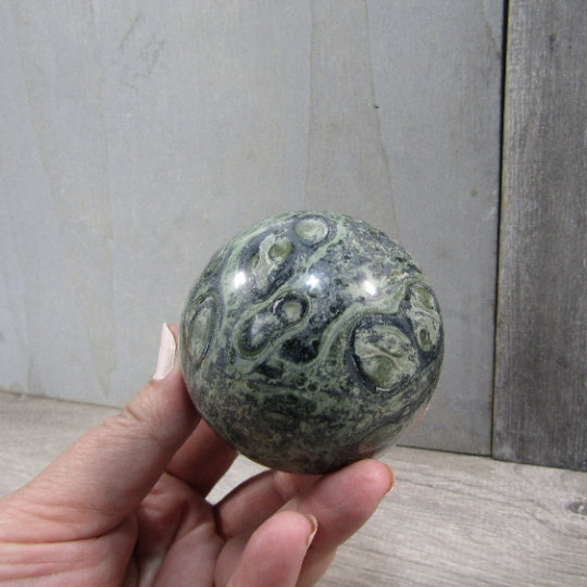 Kambaba Jasper Sphere Large Display Size