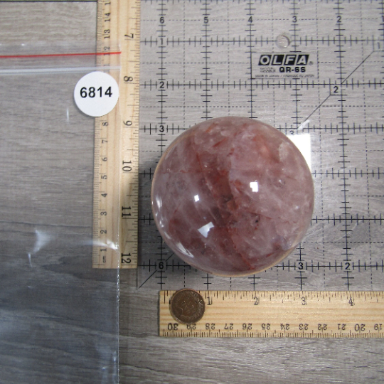 Hematoid Quartz Sphere Large Display Size