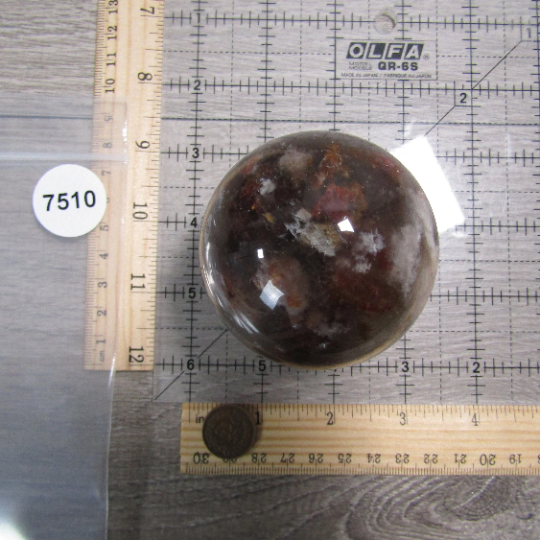 Hematoid Quartz Sphere Large Display Size