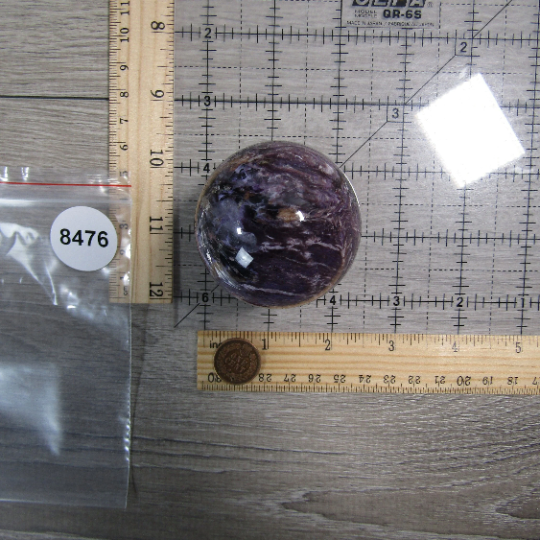 Charoite Sphere Display Size