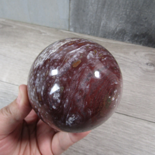 Large Maroon Ocean Jasper Sphere