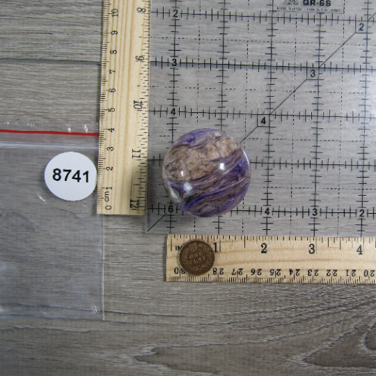 Charoite Sphere Display Size