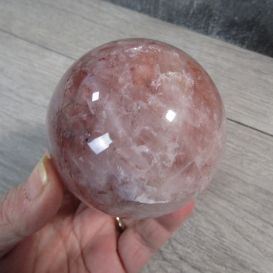 Hematoid Quartz Sphere Large Display Size