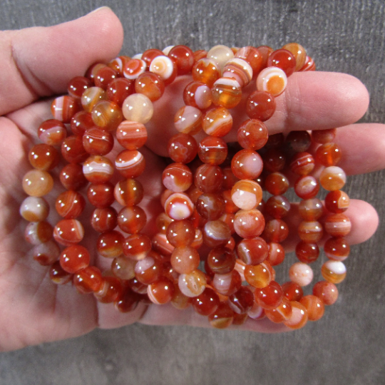 Gemstone 8 mm Round Bracelets