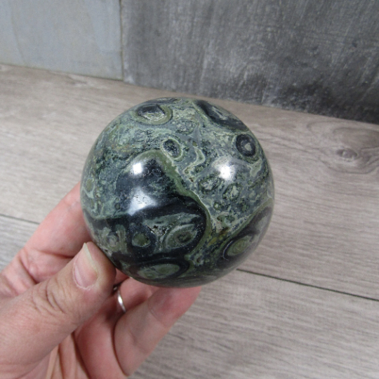 Kambaba Jasper Sphere Large Display Size