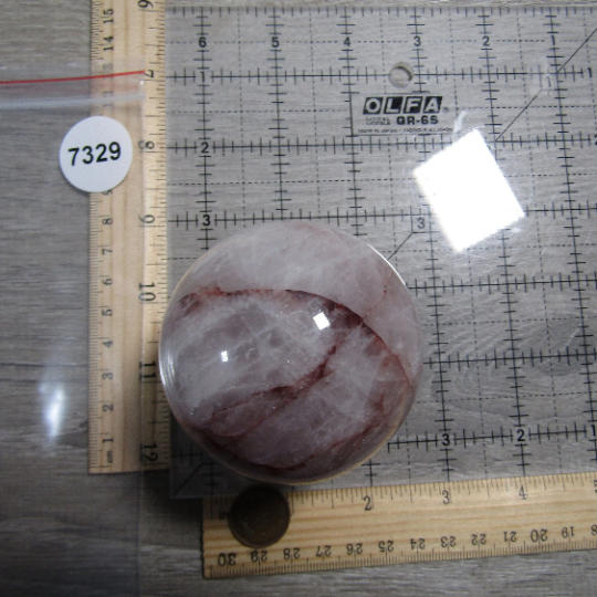 Hematoid Quartz Sphere Large Display Size