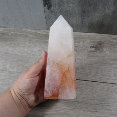 Red Hematoid Quartz Obelisk Large Display Size