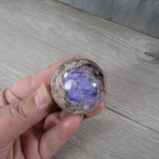 Charoite crystal sphere