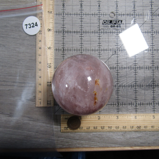 Hematoid Quartz Sphere Large Display Size