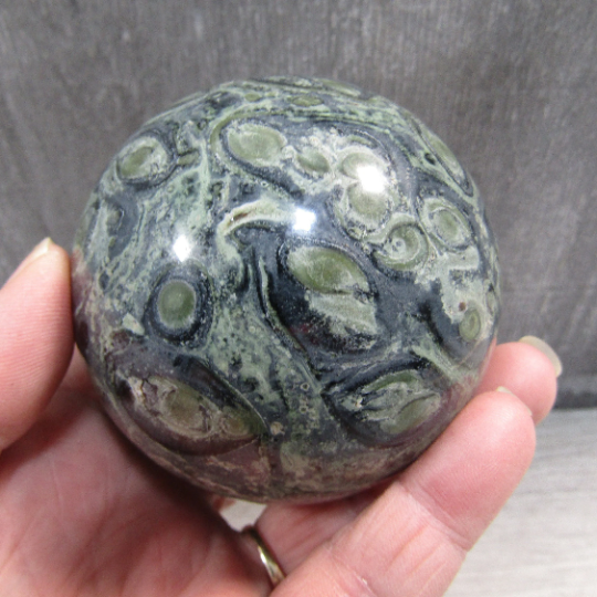 Kambaba Jasper Sphere Large Display Size