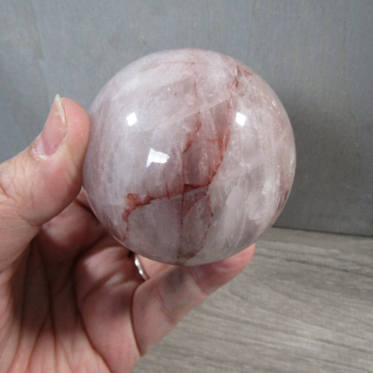 Hematoid Quartz Sphere Large Display Size