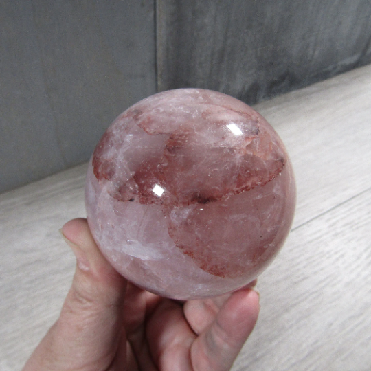 Hematoid Quartz Sphere Large Display Size