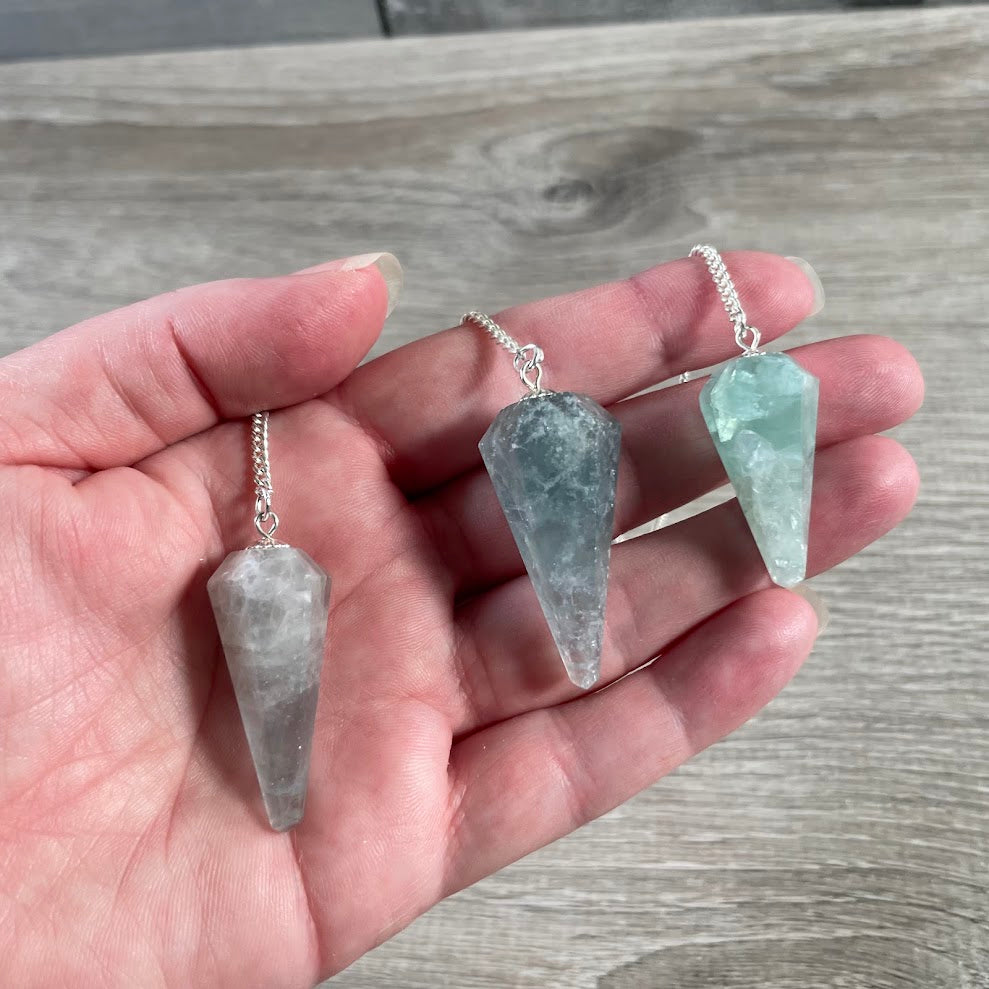 Fluorite pendulum crystals for spiritual shops bulk wholesale