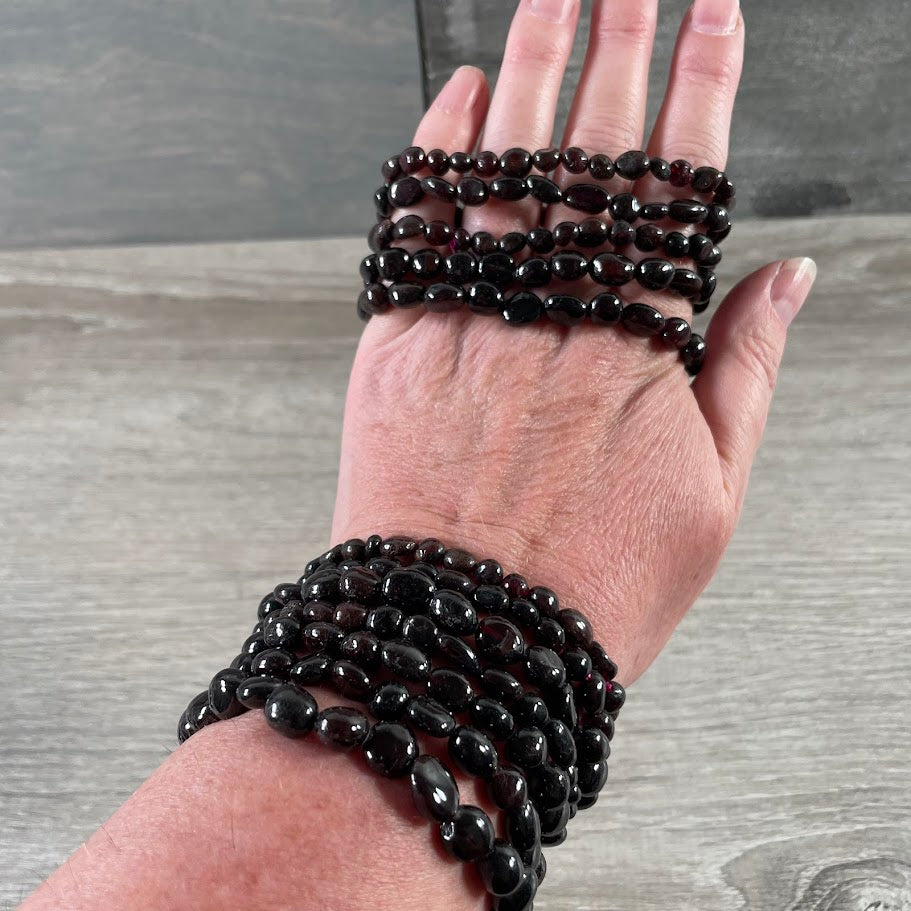 Garnet wholesale natural stone bracelet for crystal and gift shops