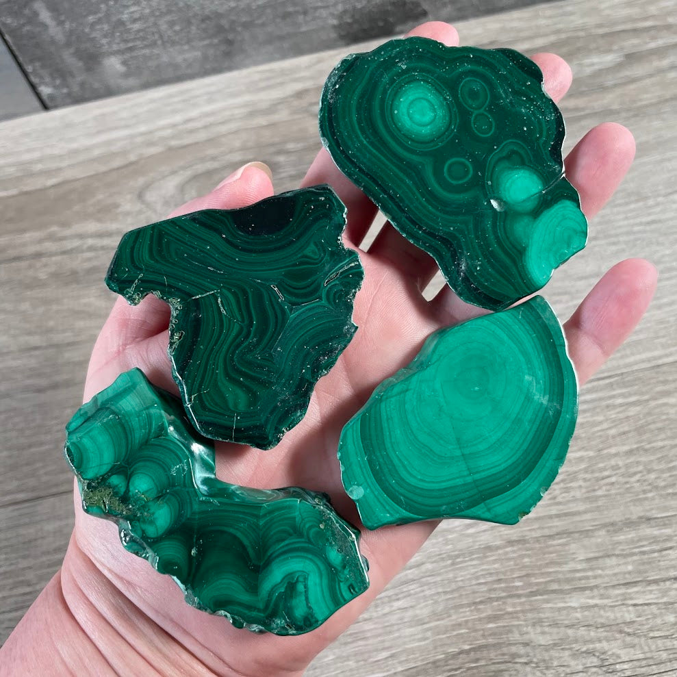 Wholesale malachite slabs polished green crystal stones for resale