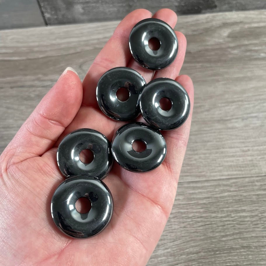 hematite pi stone donut necklace making supplies