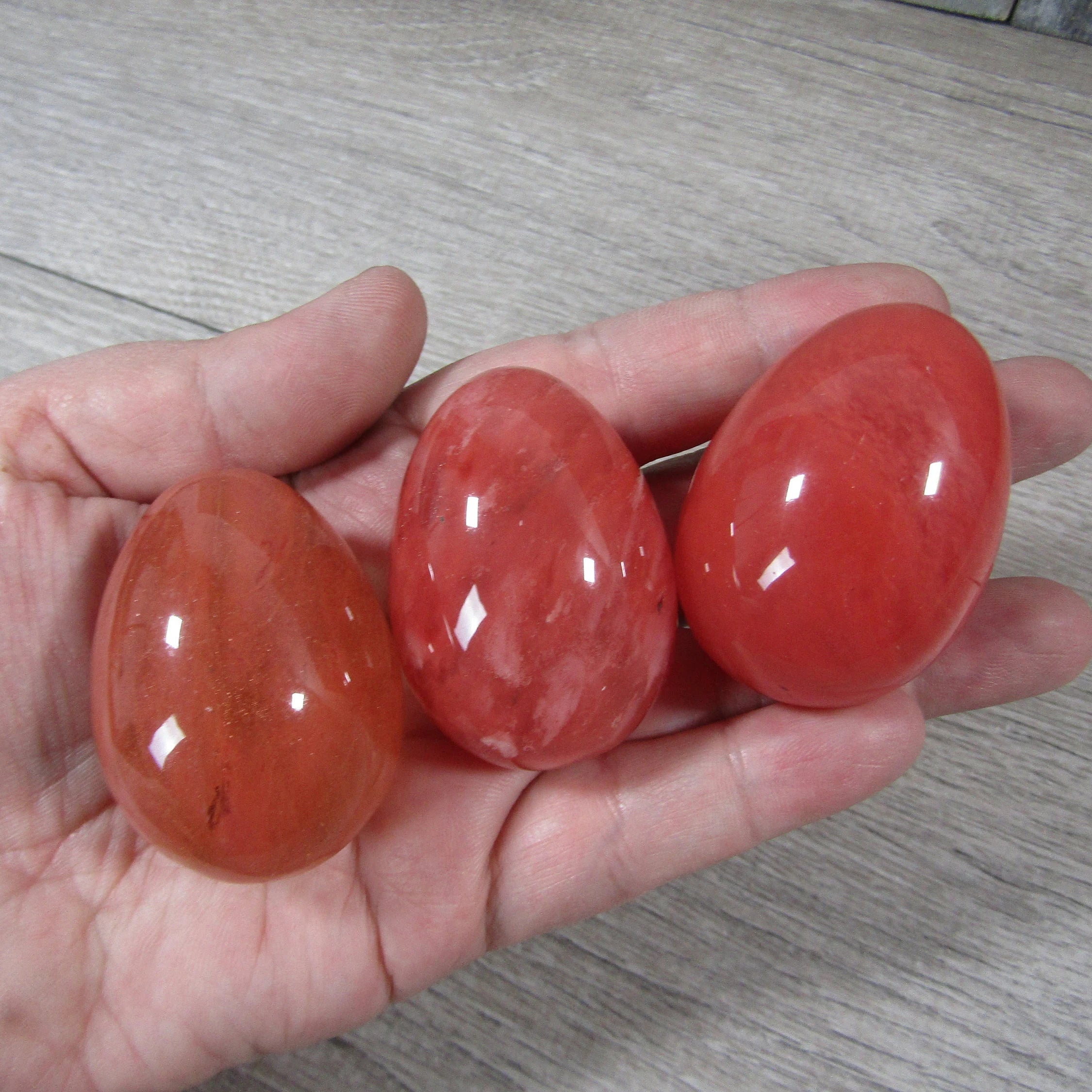 cherry quartz crystal egg for collectors