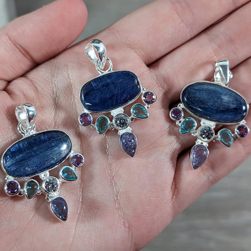 Kyanite Sterling Silver Pendants