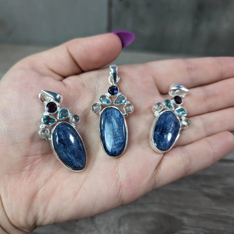 Kyanite Sterling Silver Pendants