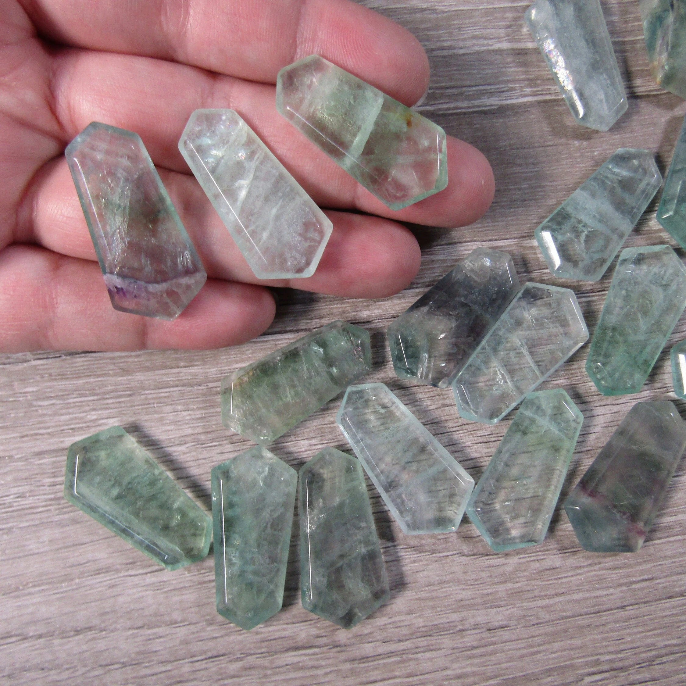 Green Fluorite mini crystal wands for rock shops
