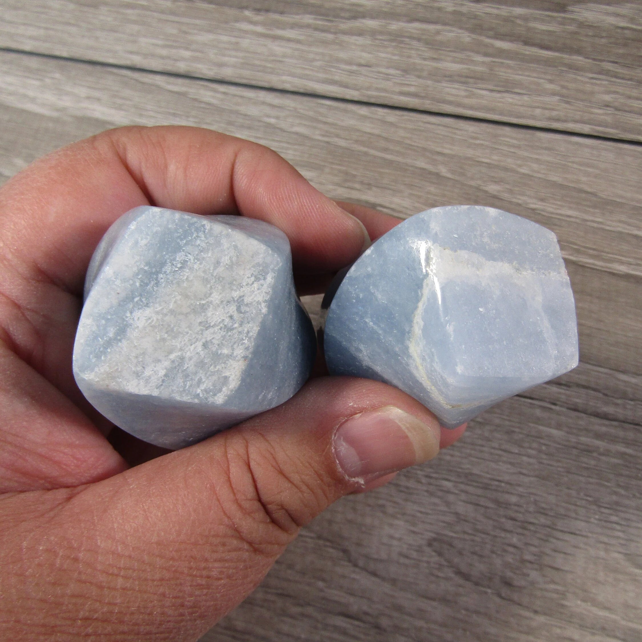 Blue Calcite Flame - Polished Crystal Wholesale