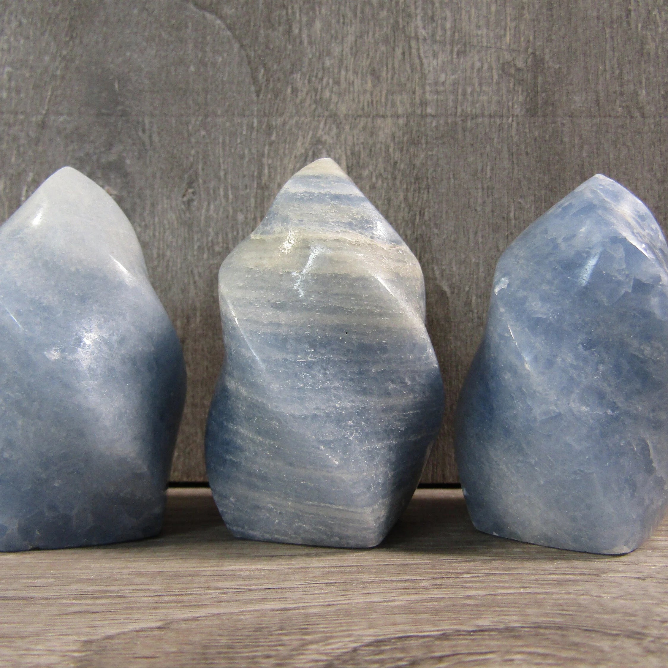 Blue Calcite Flame for Emotional Healing and Spiritual Energy