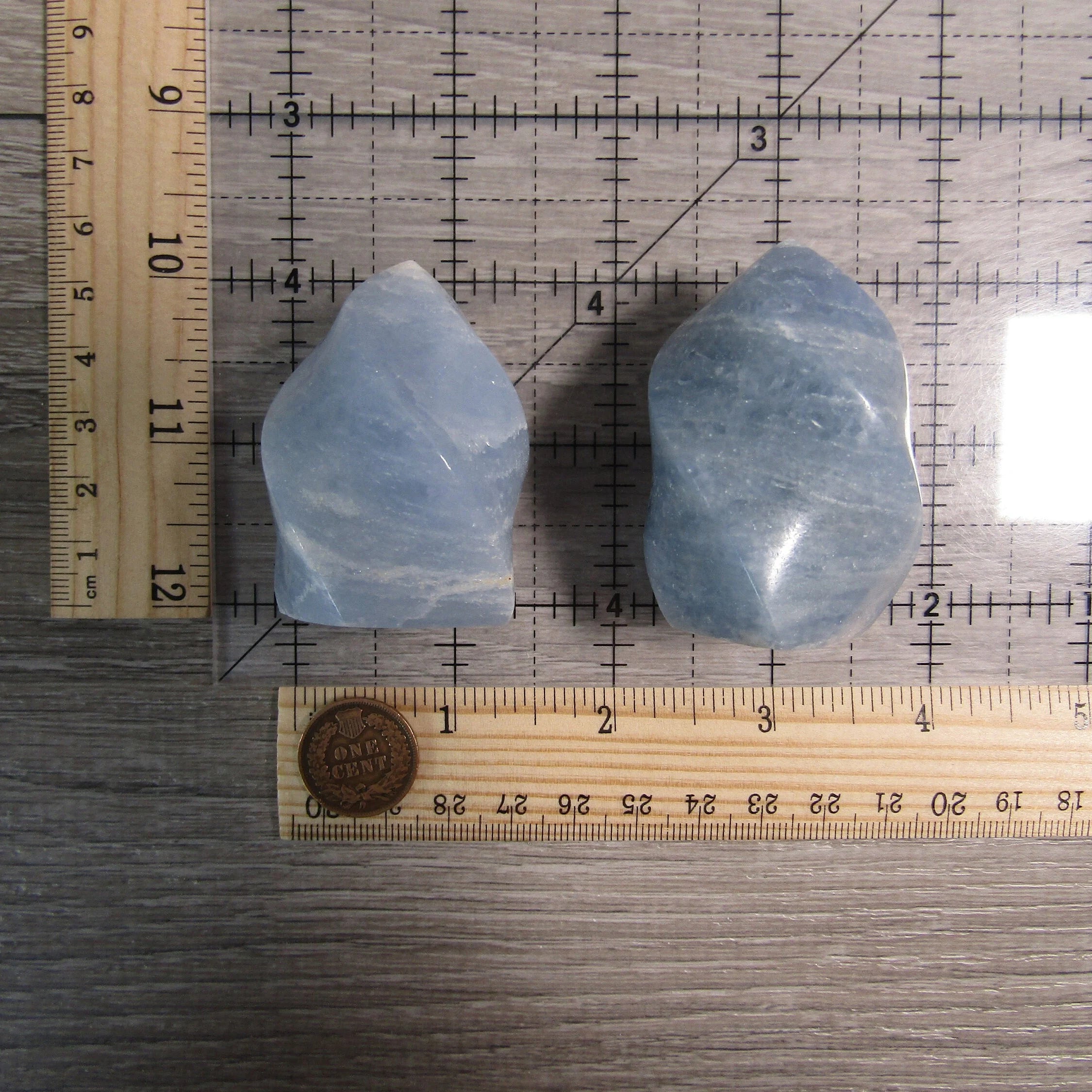 Blue Calcite Flame - Polished Crystal Wholesale