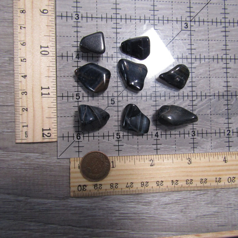 Hawks Eye, Blue Tiger Eye Tumbled Stones sold by the 1 Pound Bag