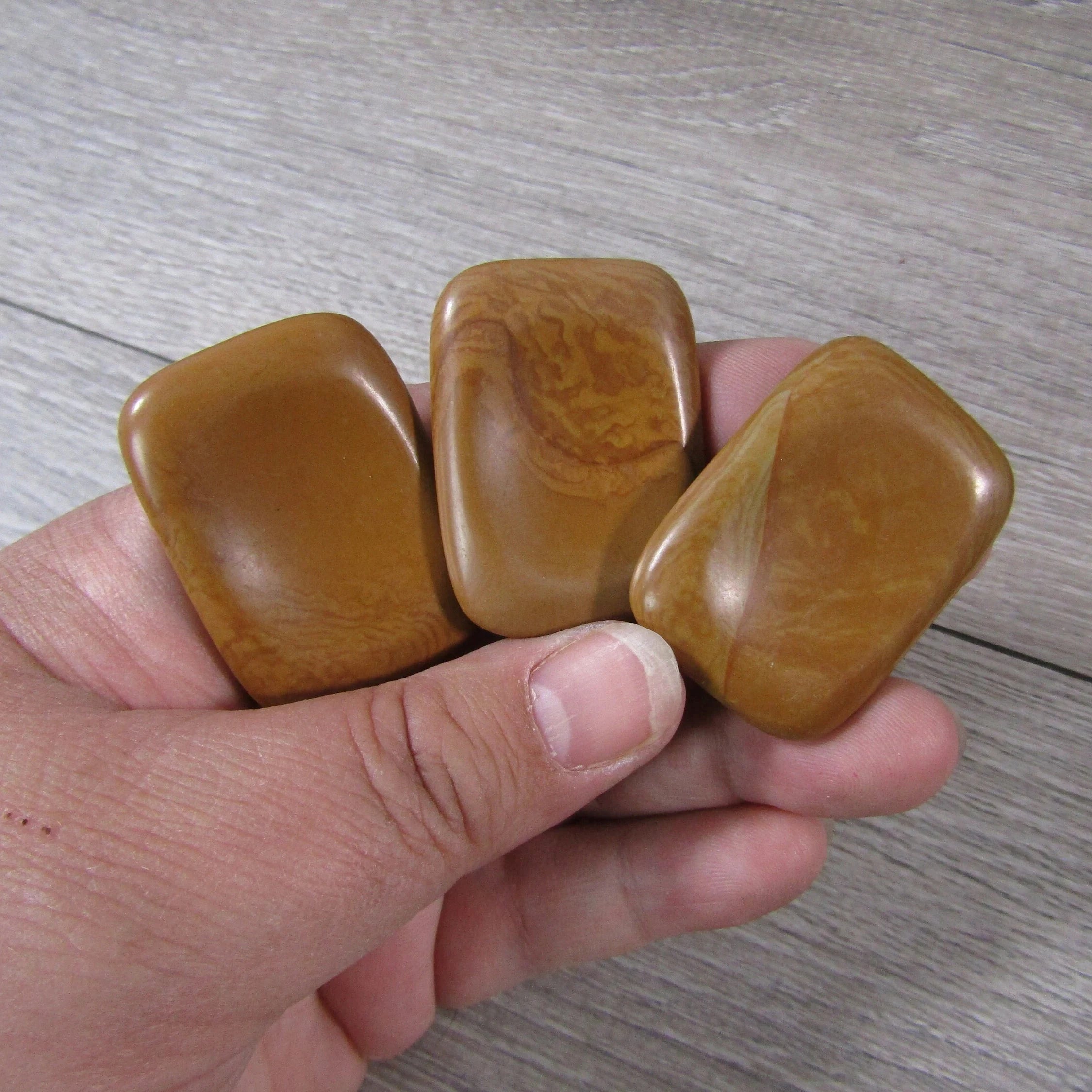 wood lace worry stone for grounding