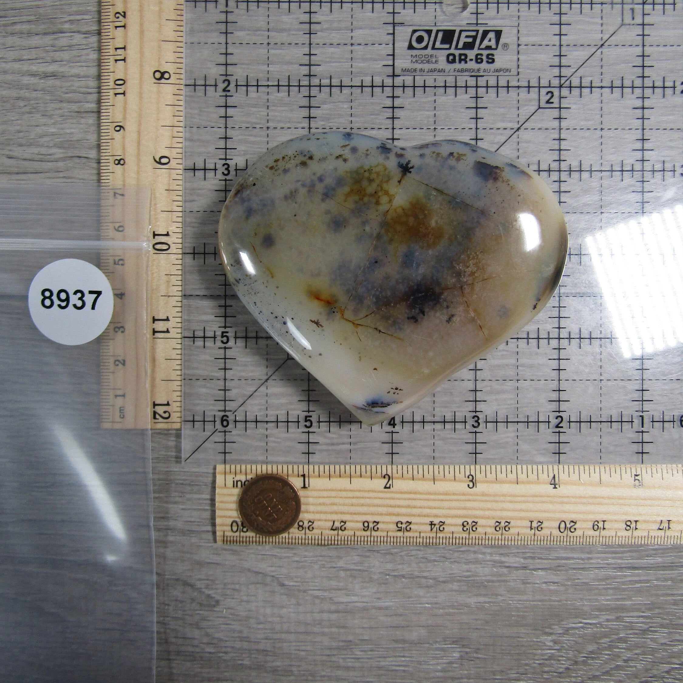 Dendritic Agate/Opal Heart Large Display Size