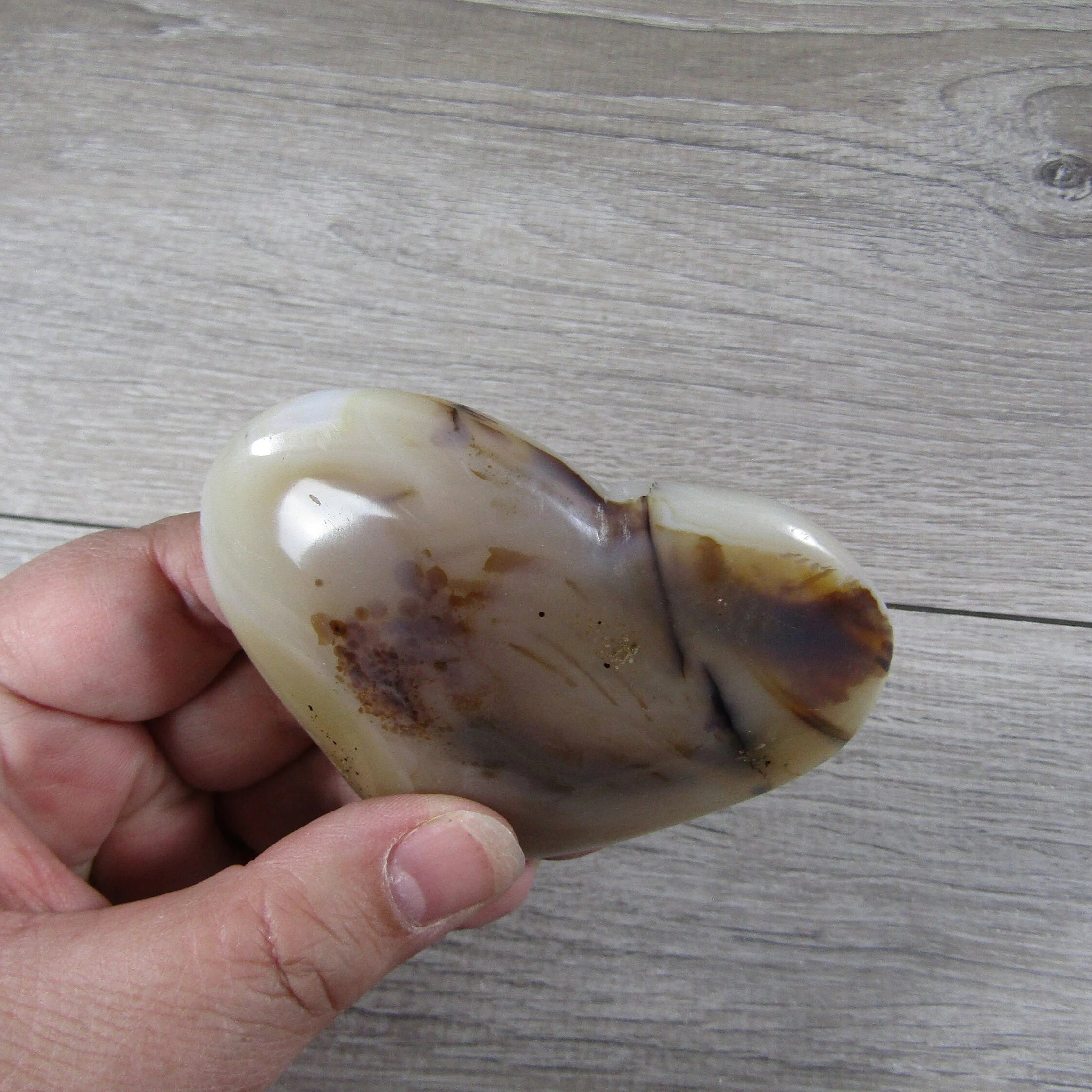 Dendritic Agate/Opal Heart Large Display Size