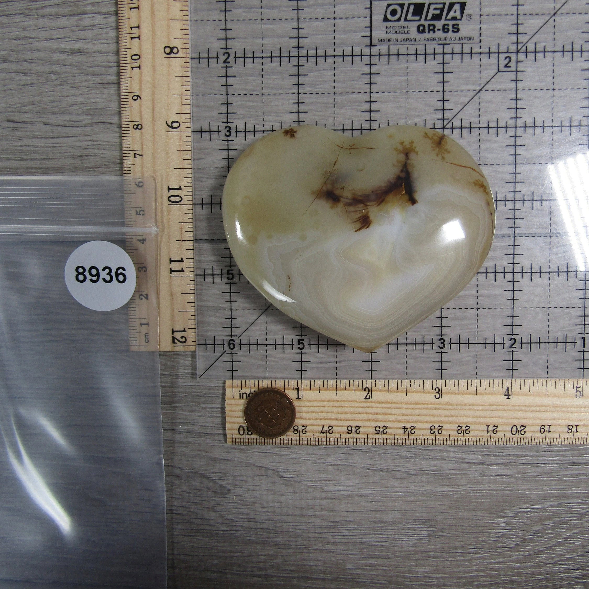 Dendritic Agate/Opal Heart Large Display Size