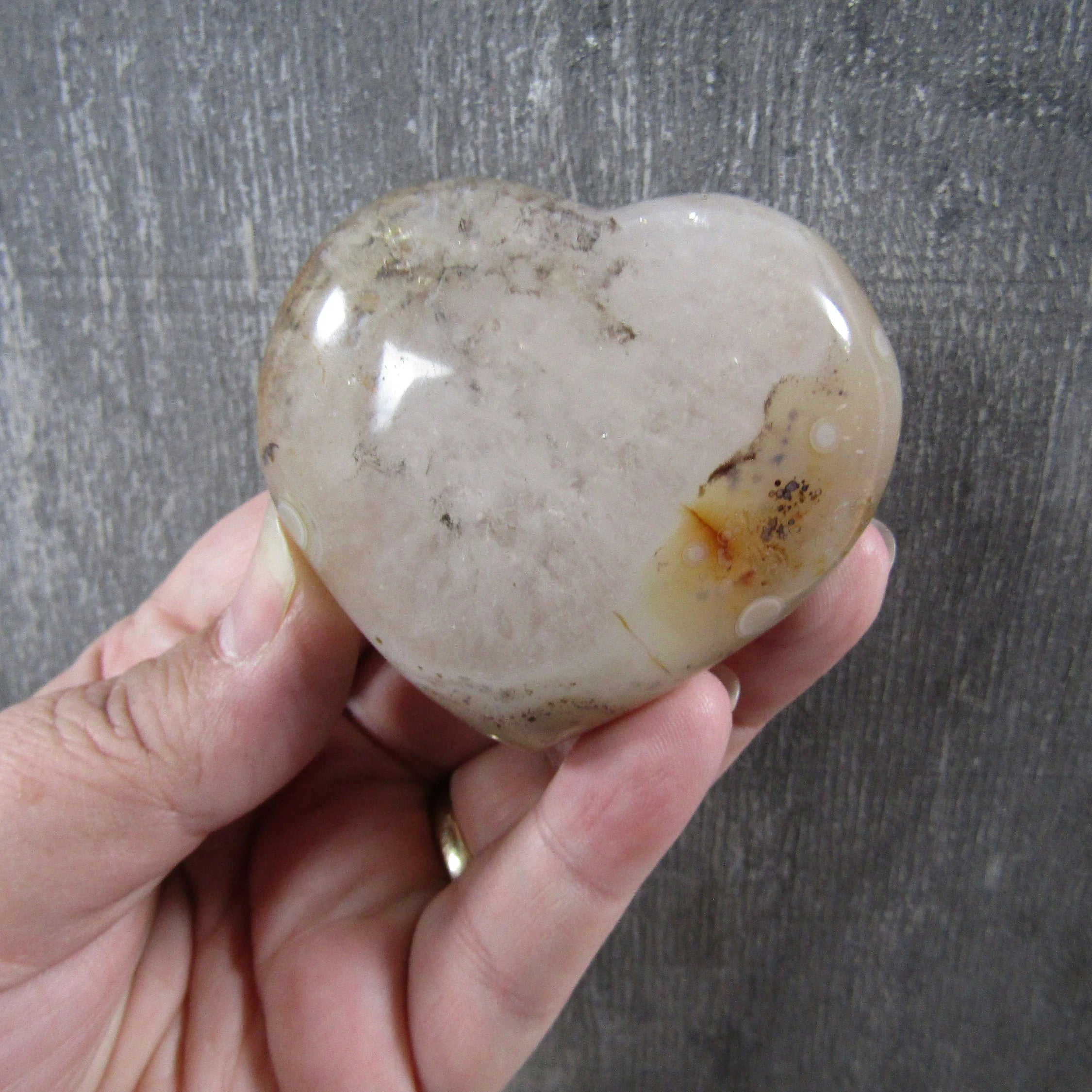 Dendritic Agate/Opal Heart Large Display Size