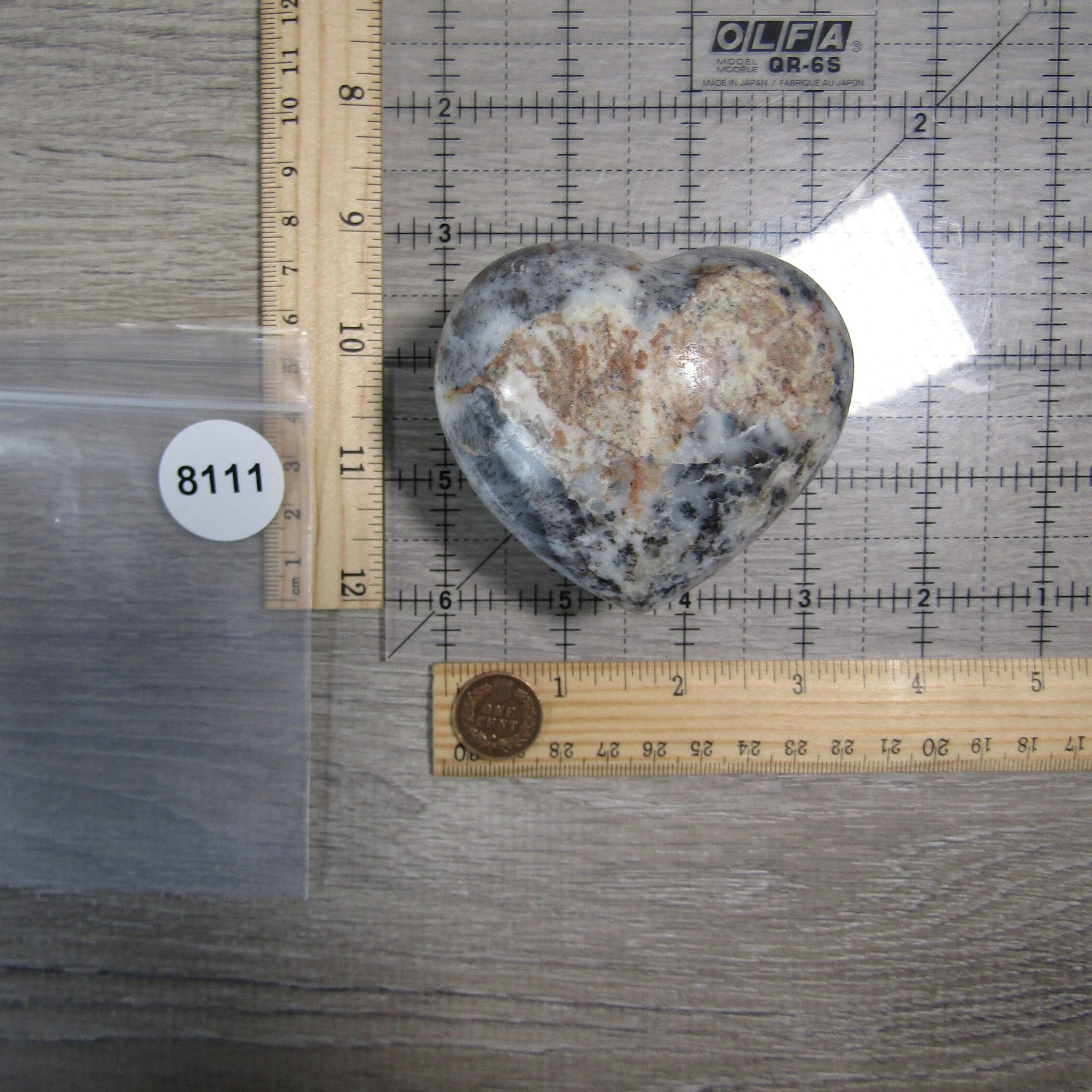 Dendritic Agate/Opal Heart Large Display Size