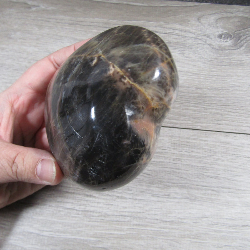 Black Moonstone Hearts Large Display Size